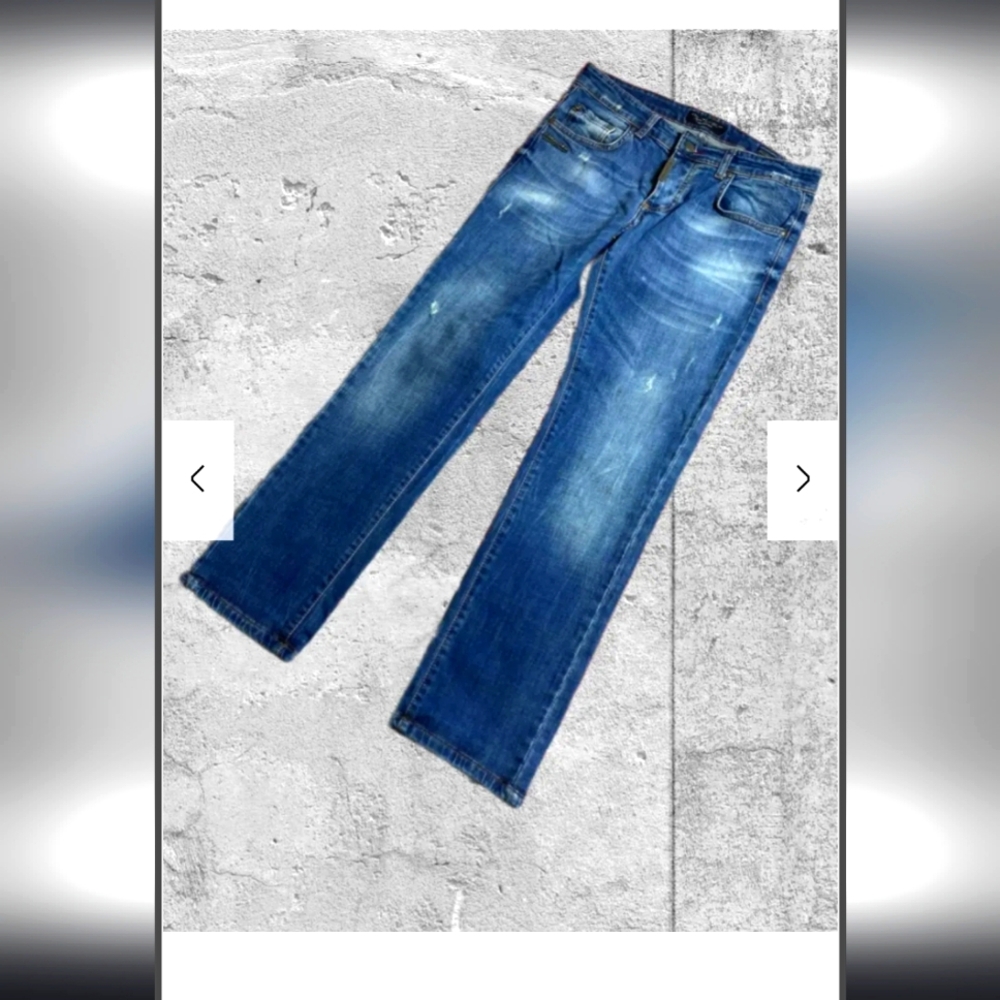 Philipp Plein Blue Straight Jeans Classic Style